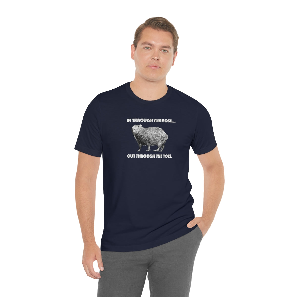 Lunch Therapy - Capybara In Through the Nose... -  Unisex Jersey Short Sleeve Tee