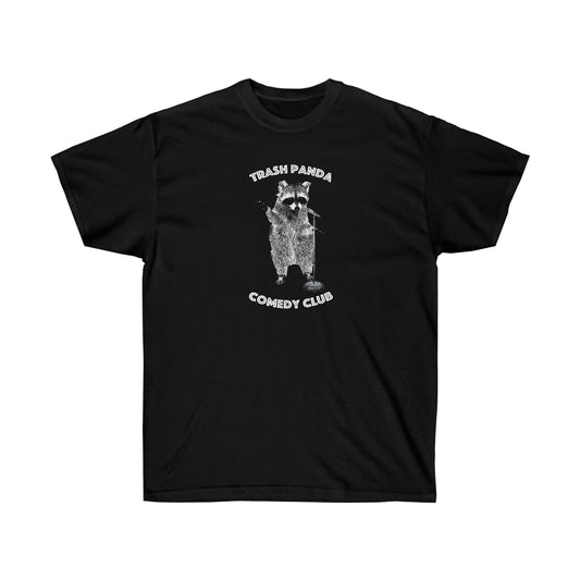 Trash Panda Comedy Club - Lunch Therapy on the back - Unisex Ultra Cotton Tee
